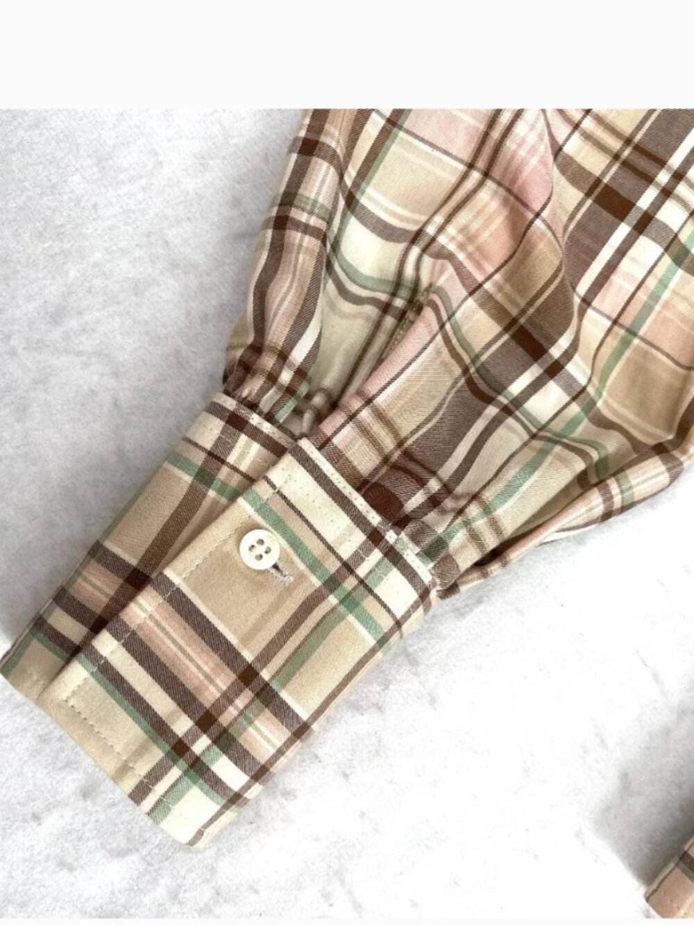 NWT RL Ruffled Plaid button down Ruffled fitted Shirt MP - Picture 12 of 12